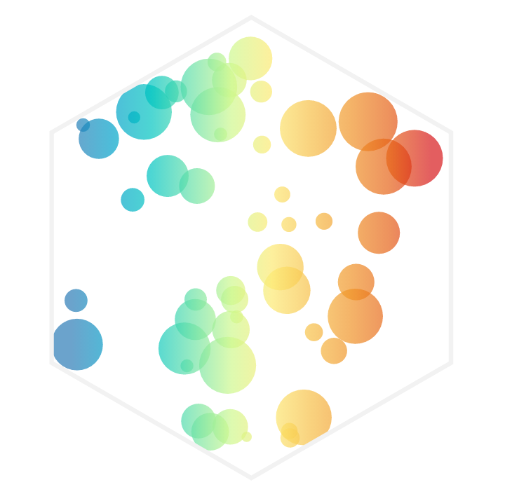 The hexagon that was on the intro slide for the smooth gradient legend section