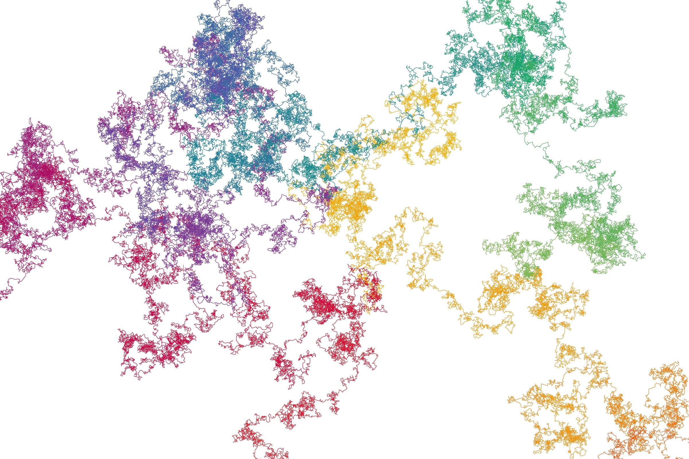 Close-up of the first 100000 digits of pi