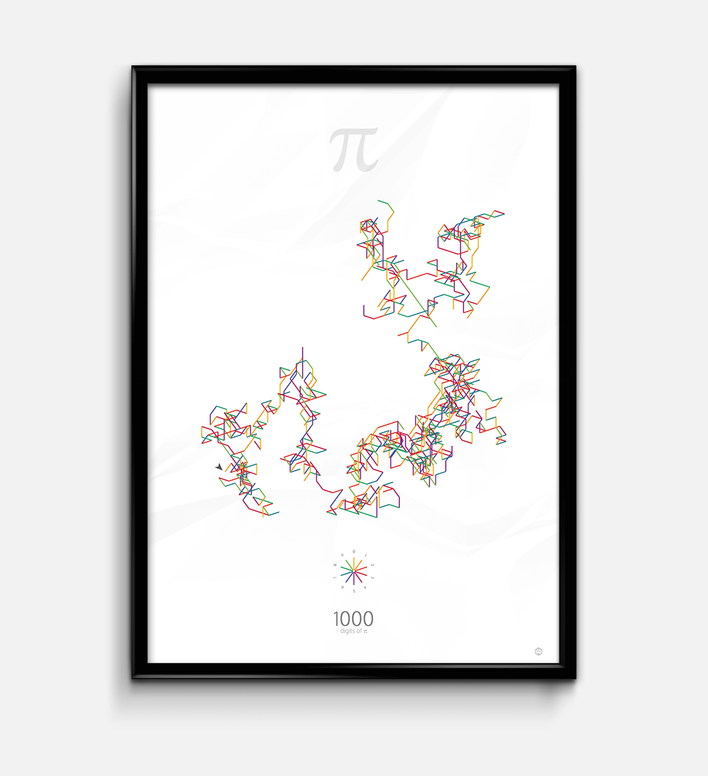 The poster of the first 10000 digits of pi