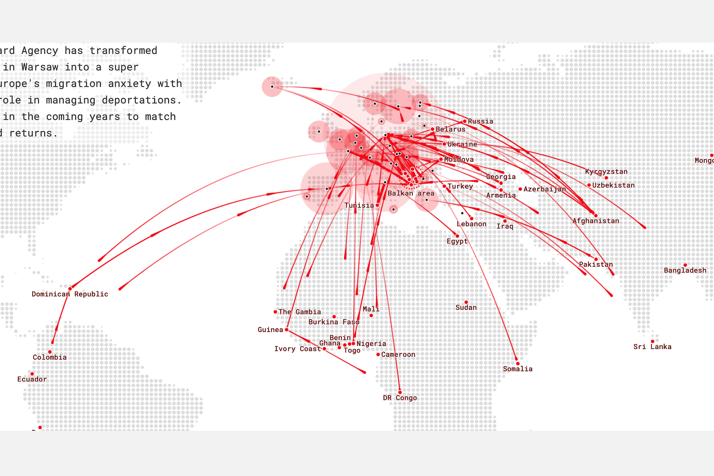 Focusing on the flights leaving the EU